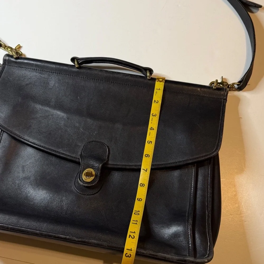 Vintage Coach Beekman Briefcase Black Leather Messenger Bag 041-4133 USA Made